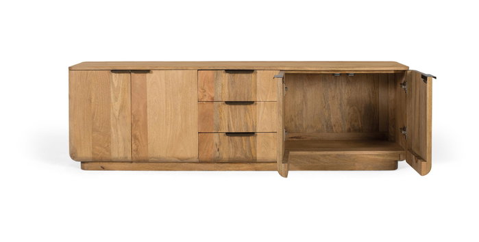 GINER Y COLOMER Mueble TV de madera de mango color Natural